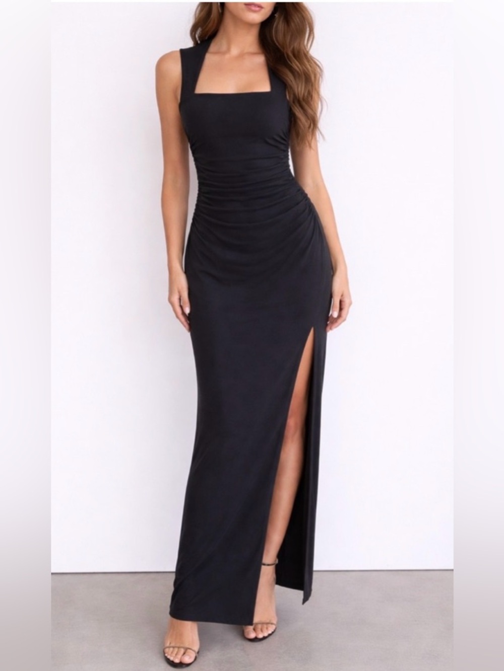 Abercrombie Ava Knit Maxi Dress in Black - NWT